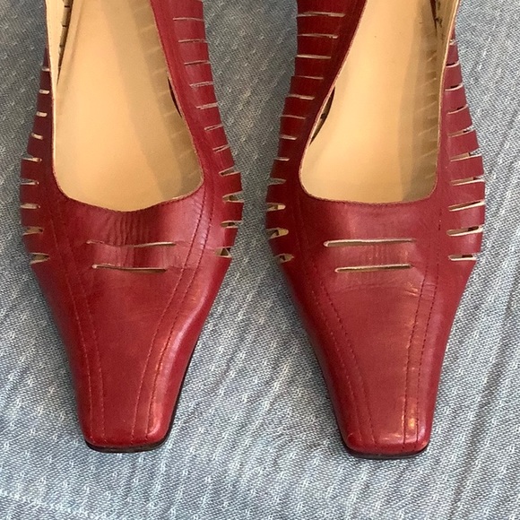 Vintage Anne Klein Red Slingbacks, size 10, FTTS - Picture 2 of 6